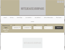 Tablet Screenshot of hotelbeausejourparis.com